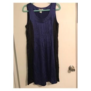 Satin Color Block Dress